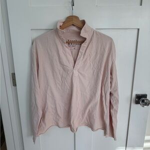 Frank & Eileen Jersey Patrick popover henley pink - med NWOT